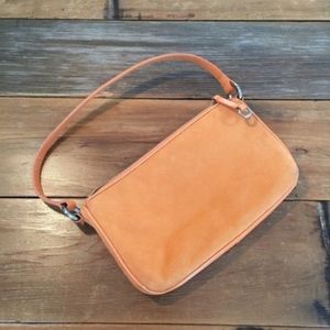Ann Taylor Light Orange Purse Genuine Leather
